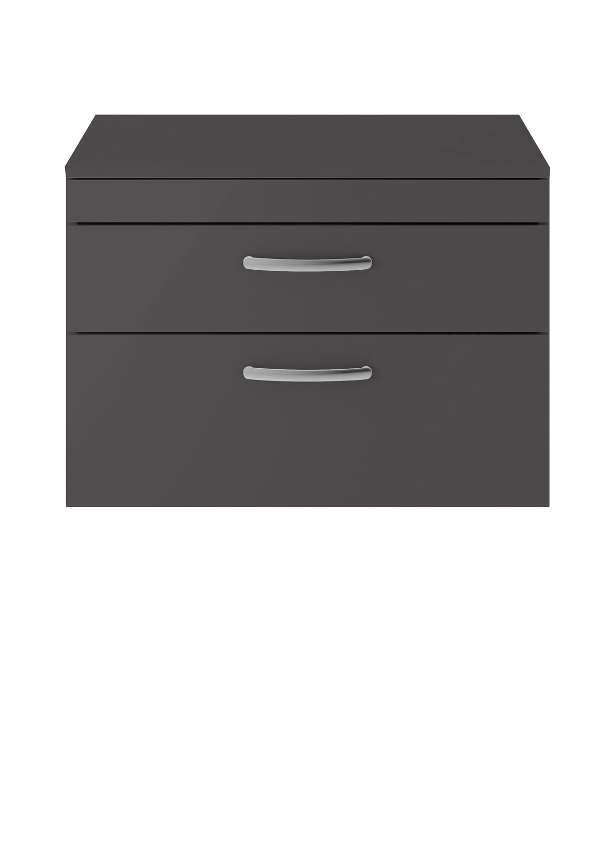Nuie Athena 800mm 2 Drawer Wall Hung Vanity Unit With Co-ordinating Worktop