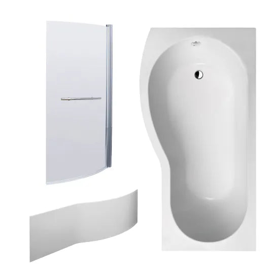 Modern B-Shaped Shower Bath Bathroom Package