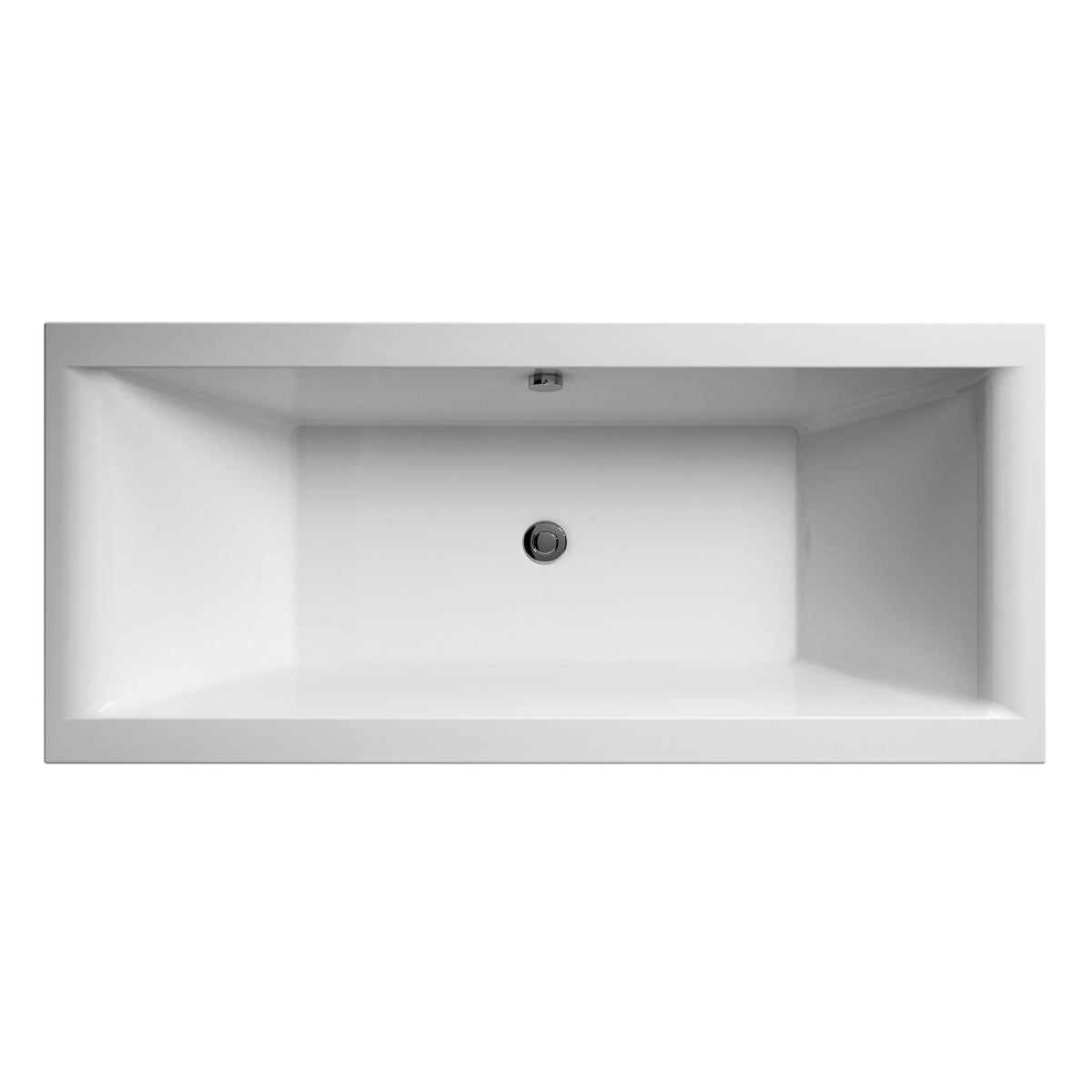 Nuie Asselby Eternalite 1700mm x 750mm Square Double Ended Bath With Legs