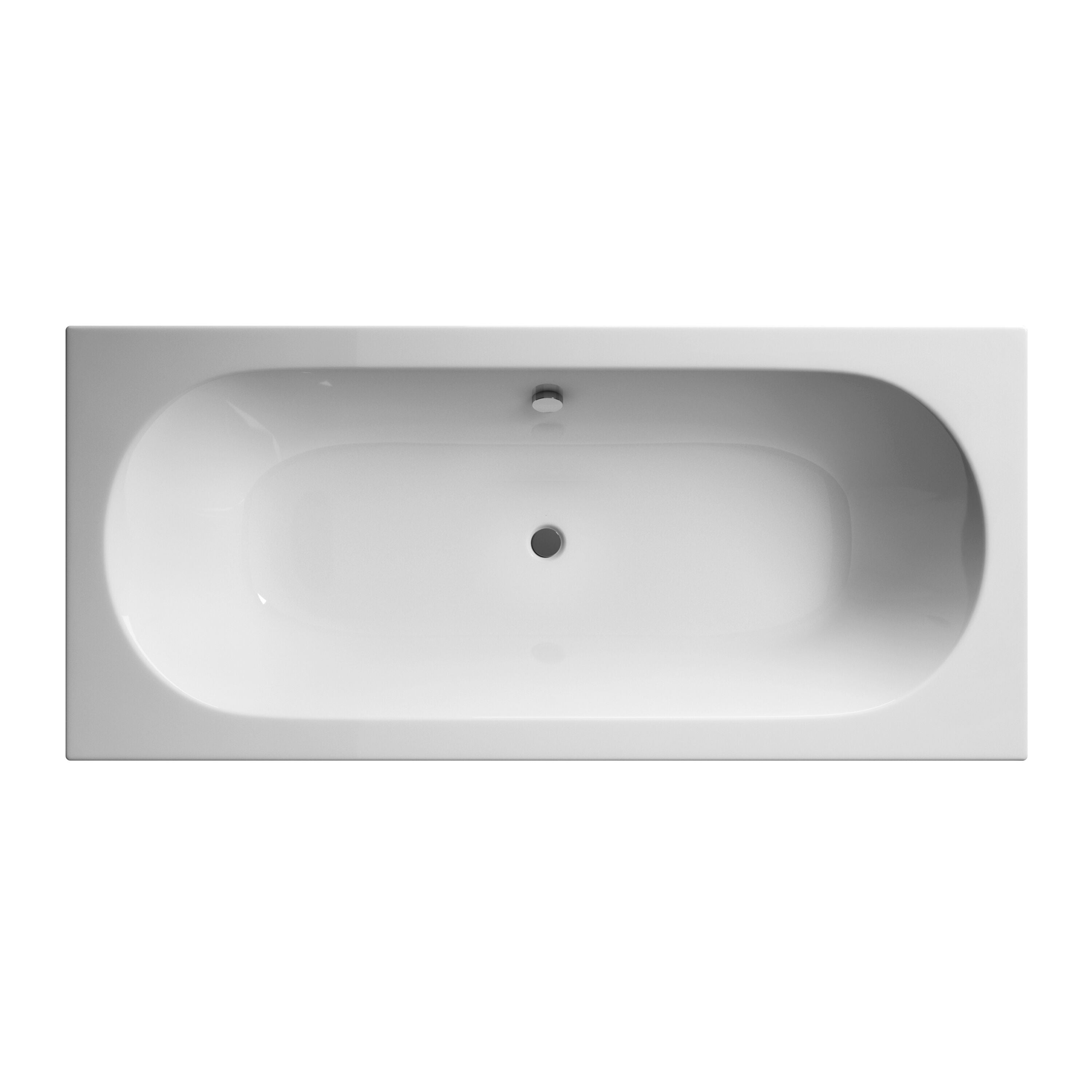 nuie Otley Eternalite 1700mm x 750mm Round Double Ended Bath With Legs