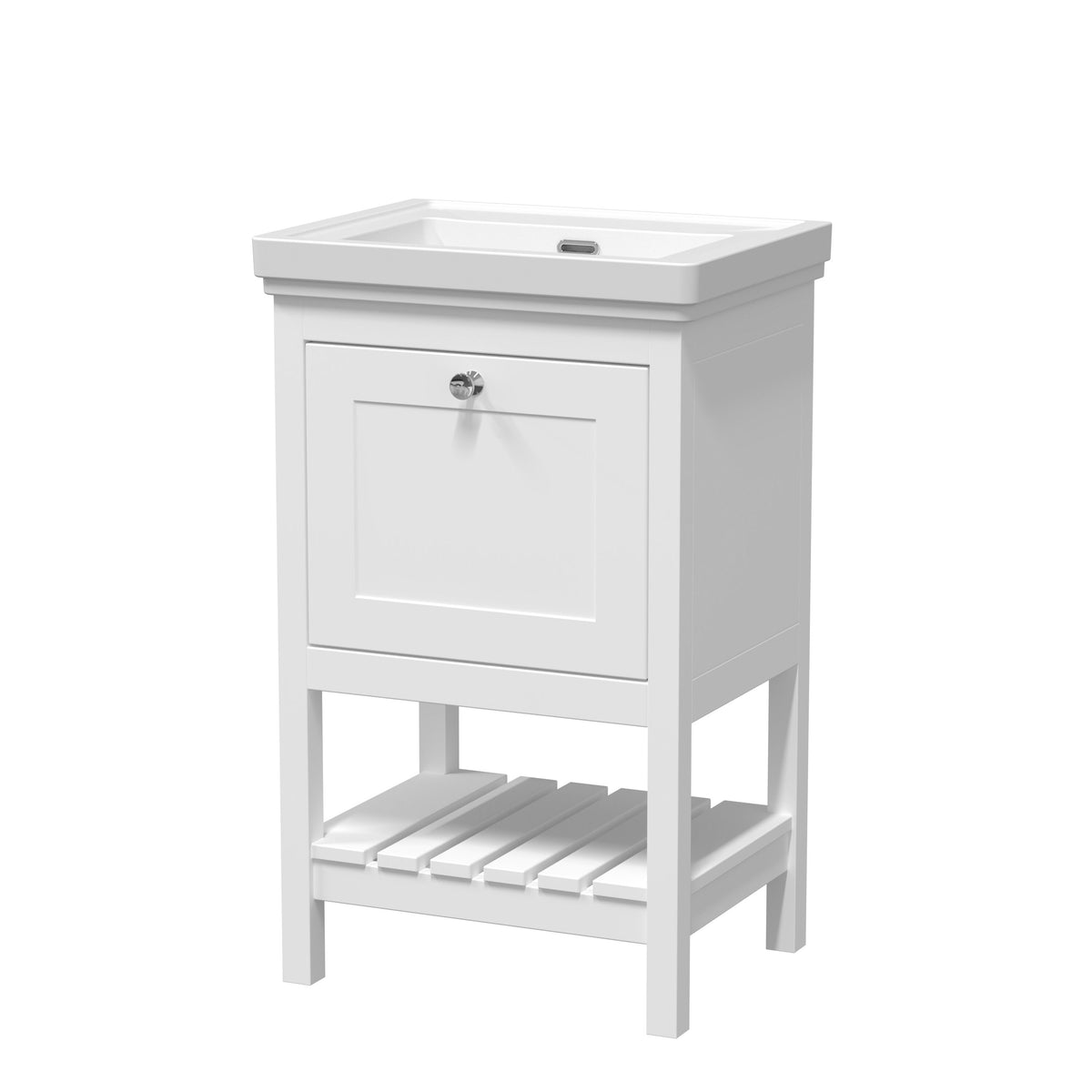 Old London Bexley 500mm 1 Drawer Floor Standing Vanity Unit With Basin