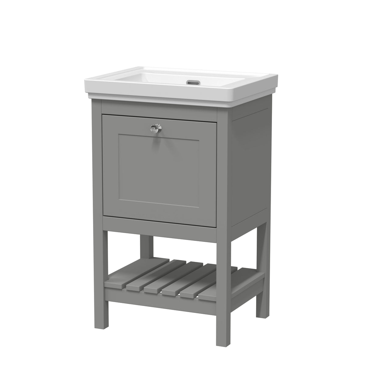 Old London Bexley 500mm 1 Drawer Floor Standing Vanity Unit With Basin