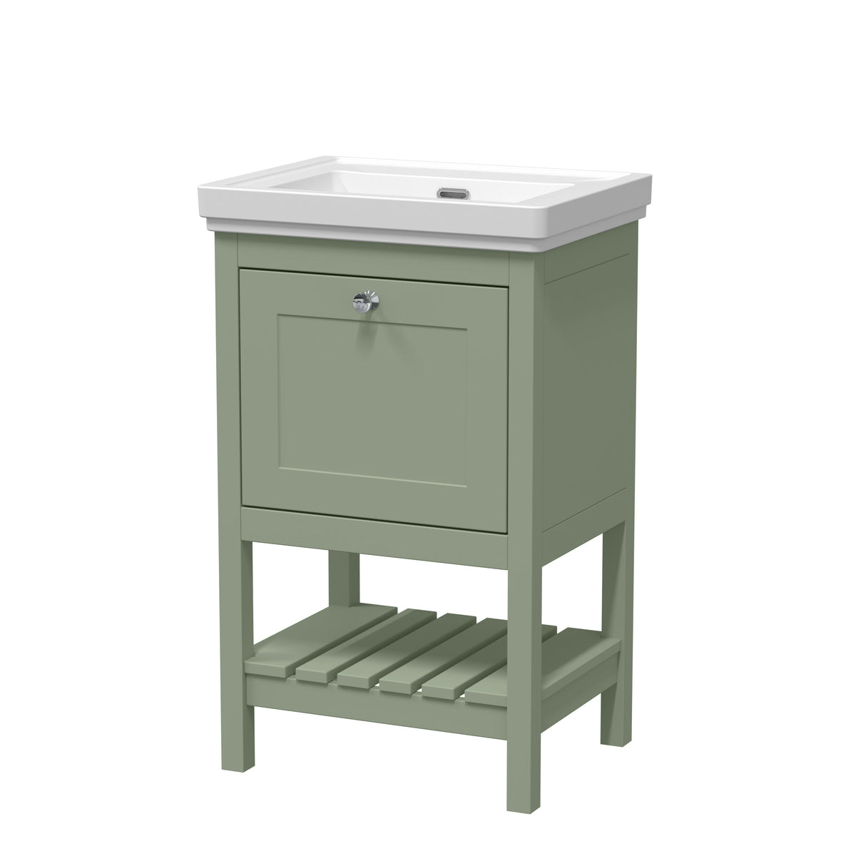 Old London Bexley 500mm 1 Drawer Floor Standing Vanity Unit With Basin
