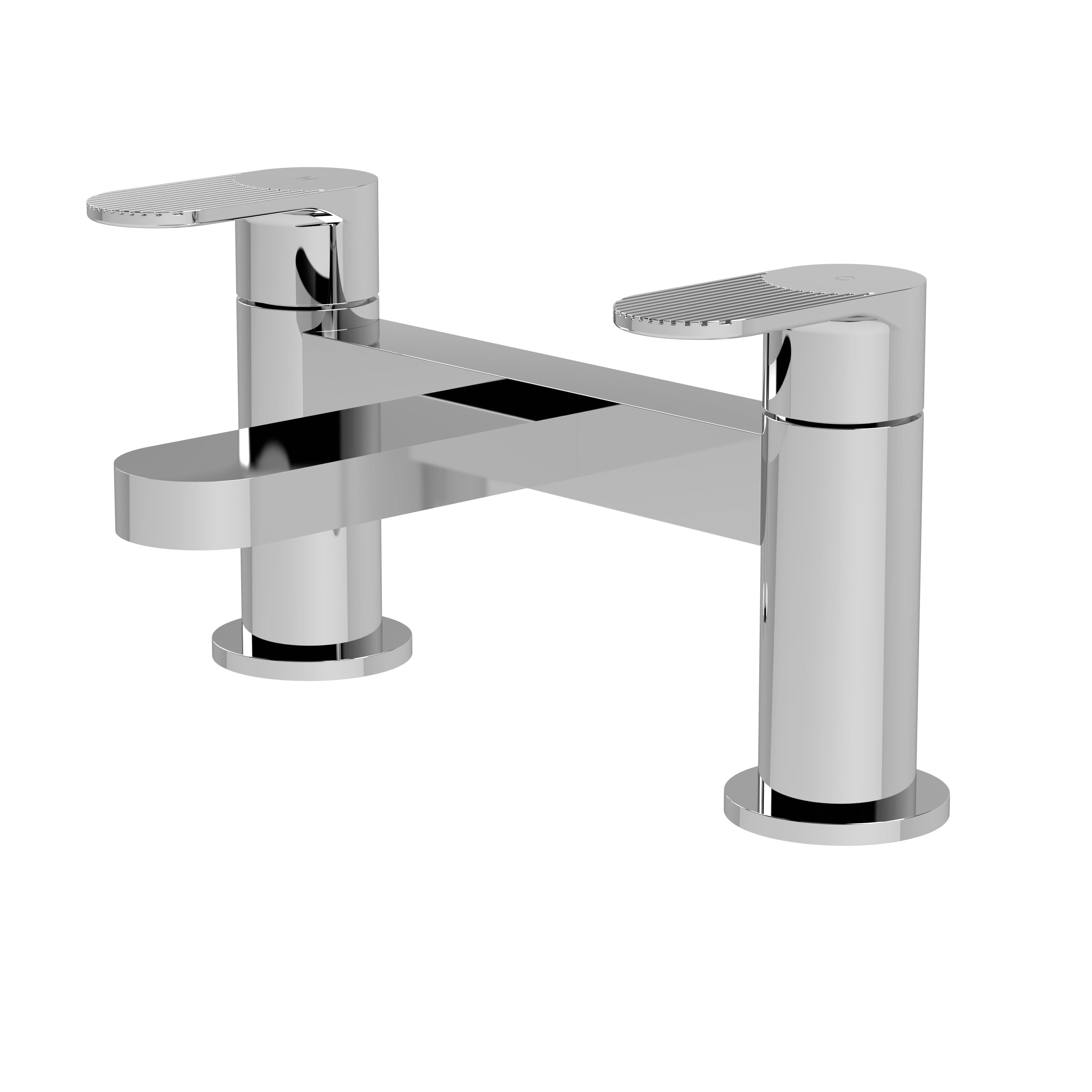 nuie Cyprus Chrome Deck Mounted Bath Filler