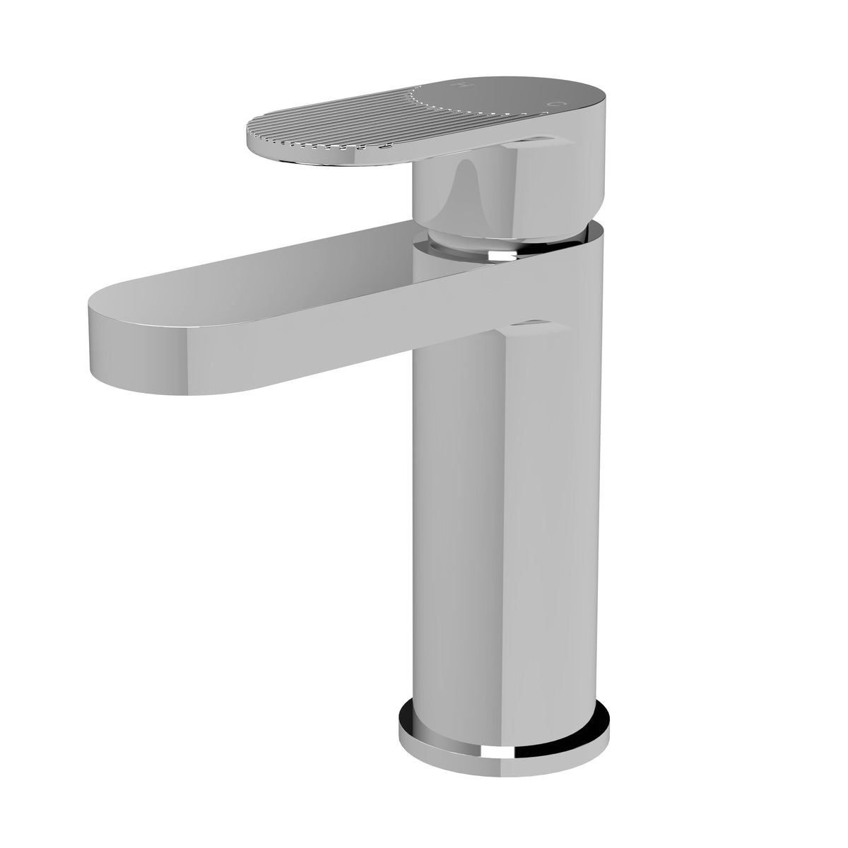 Nuie Cyprus Fluted Mono Basin Mixer With Push Button Waste