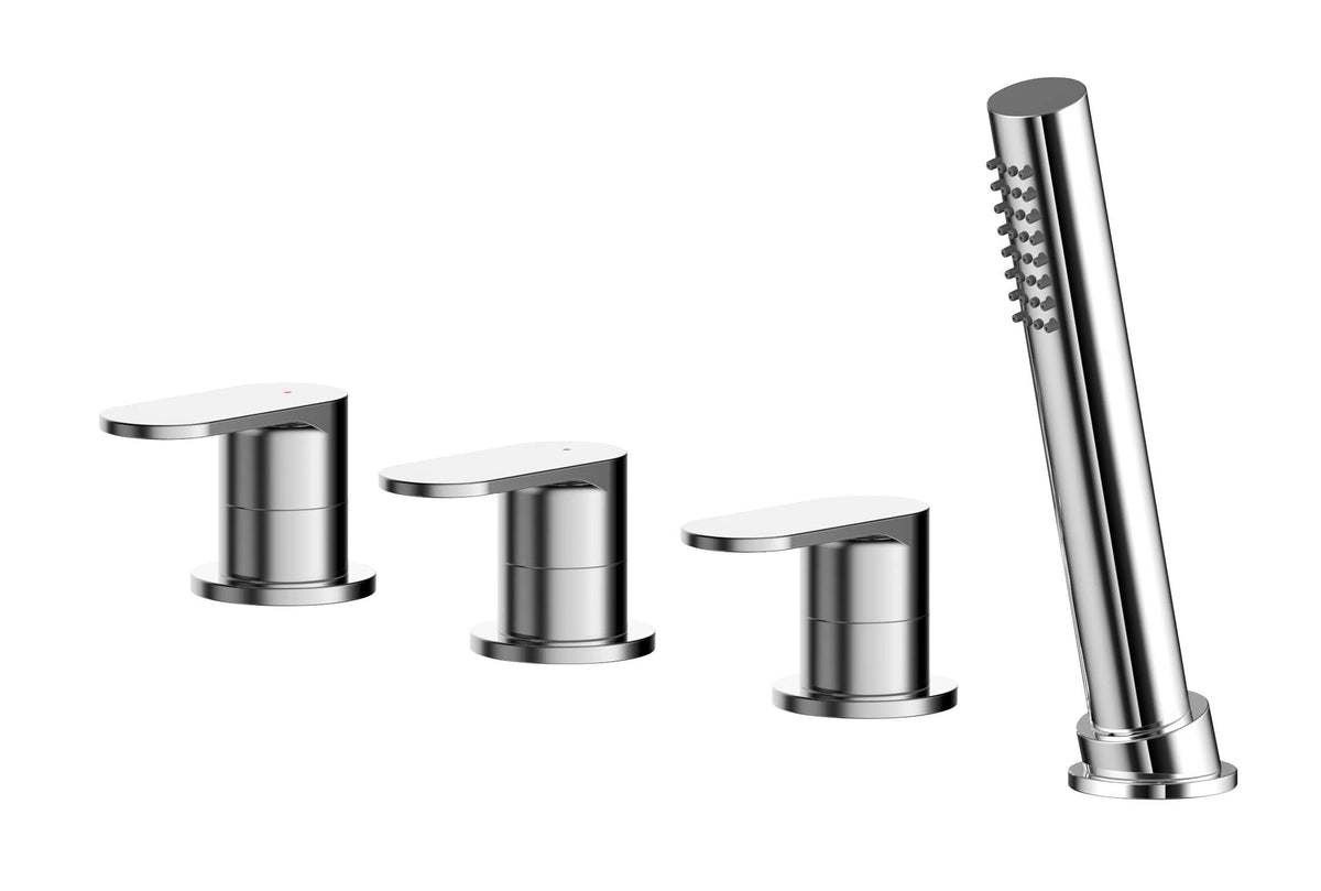 Nuie Binsey 4 Tap Hole Deck Mounted Bath Shower Mixer No Spout