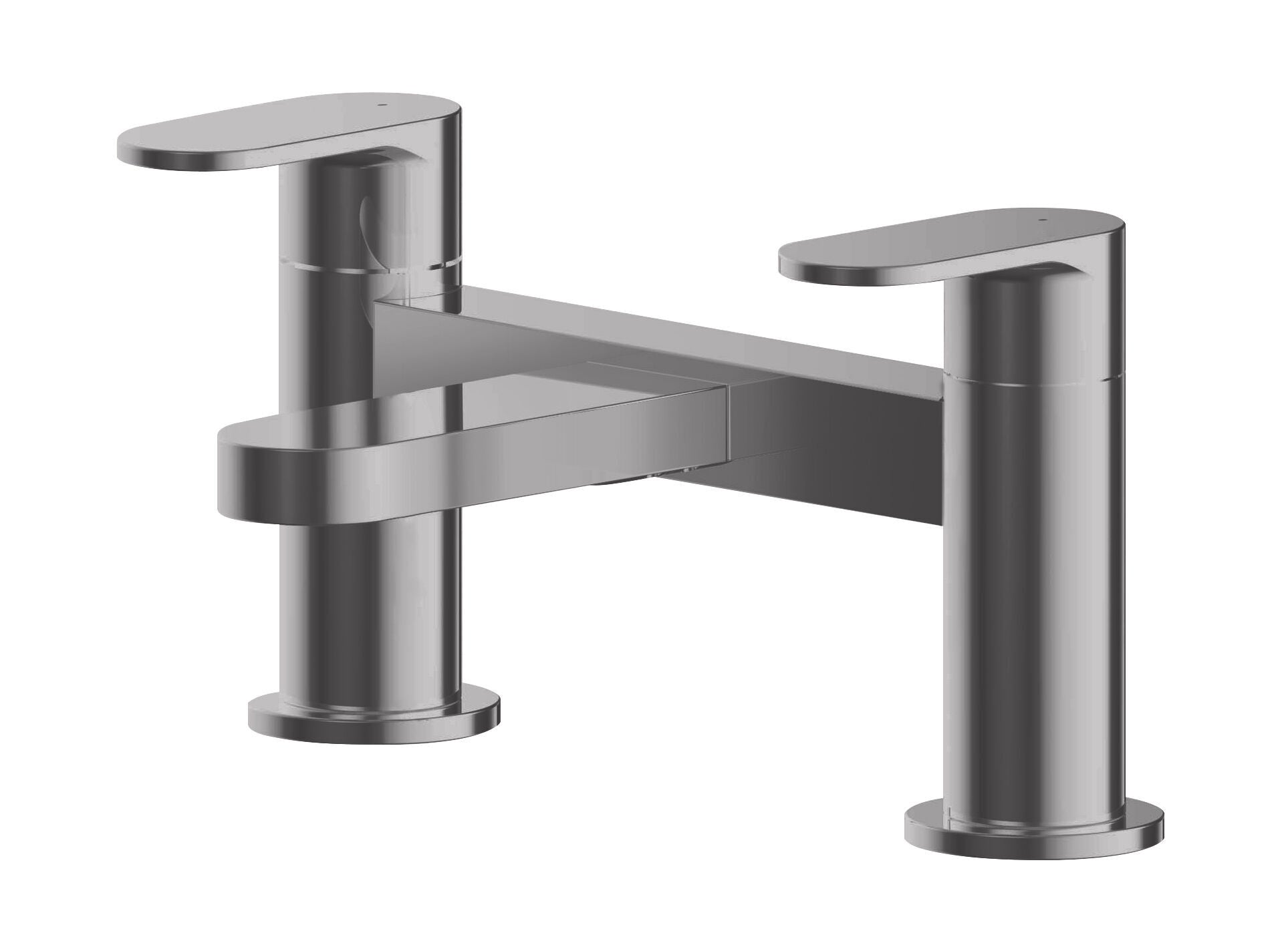 nuie Binsey Brushed Pewter Deck Mounted Bath Filler