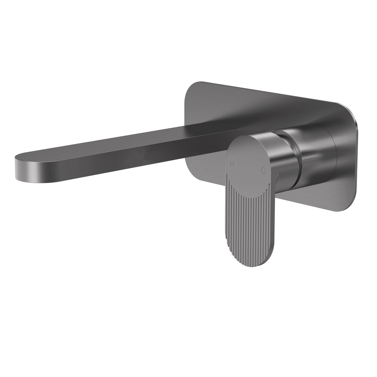Nuie Cyprus 2 Tap Hole Wall Mounted Basin Mixer With Plate
