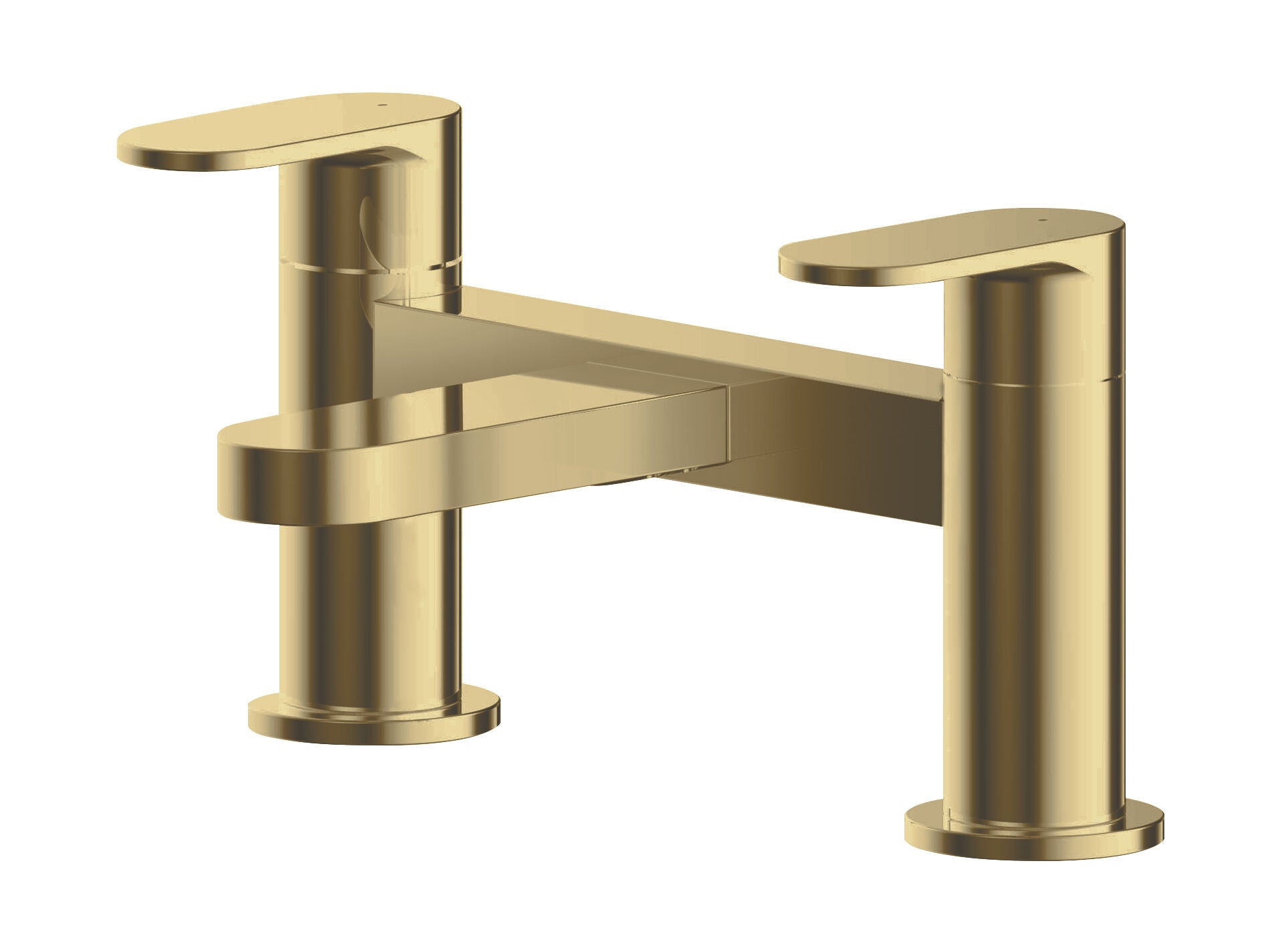 nuie Binsey Brushed Brass Deck Mounted Bath Filler
