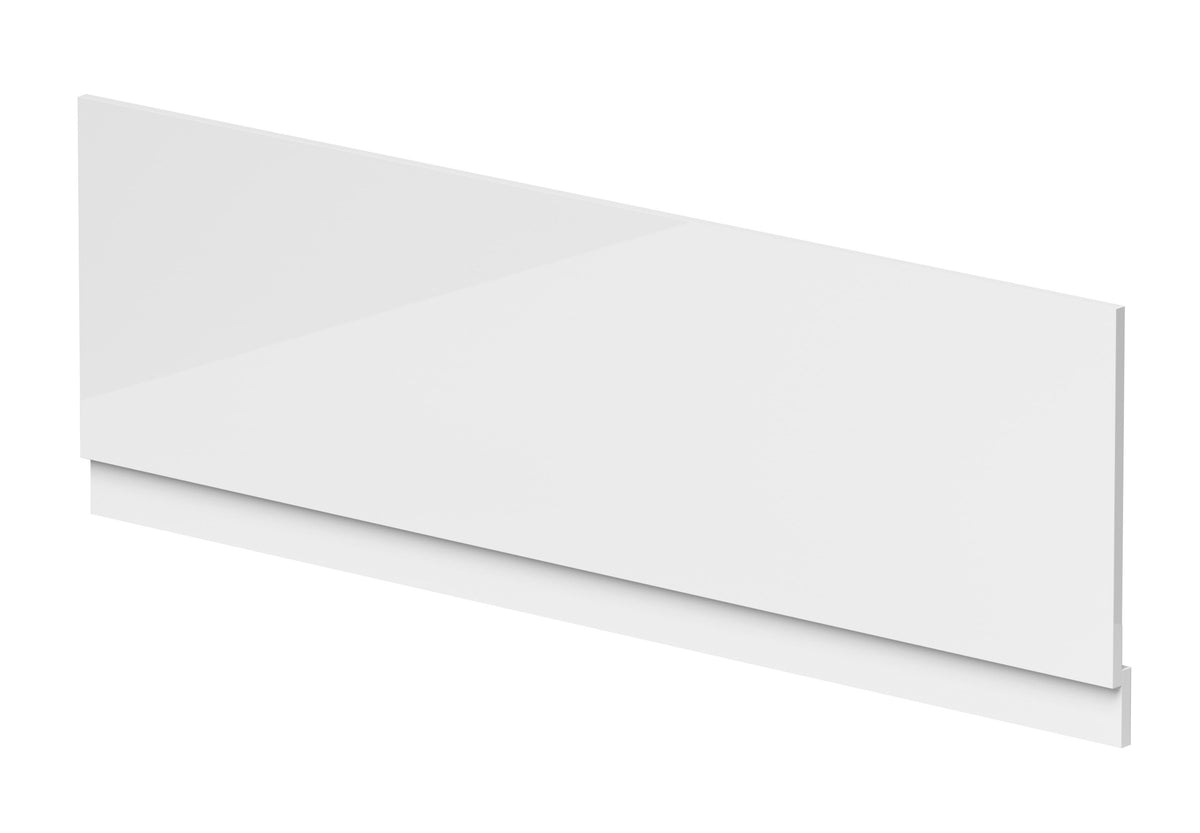 Nuie 1700mm MDF Gloss Straight Front Bath Panel With Plinth