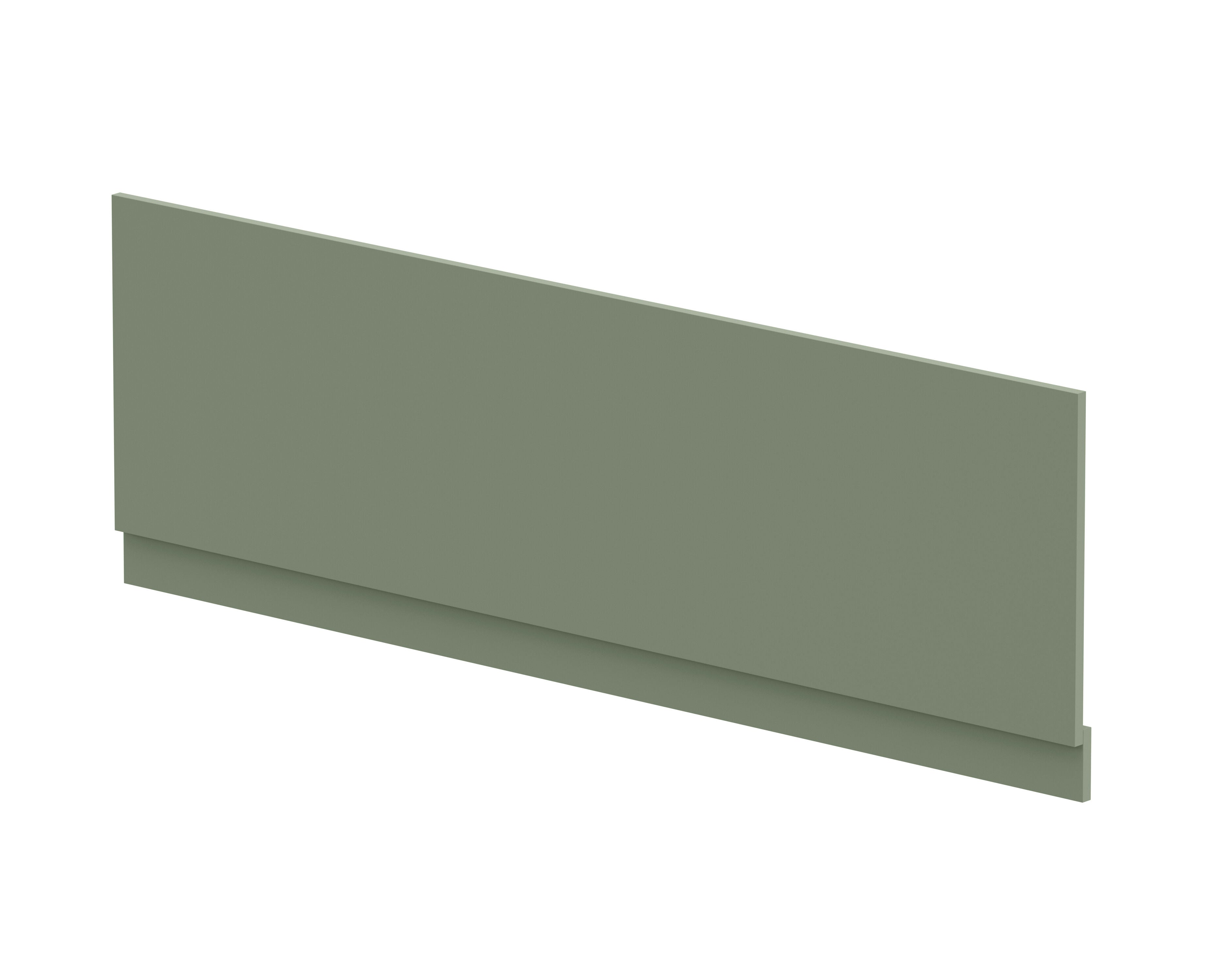 1700mm Satin Green MDF Matt Front Bath Panel With Plinth