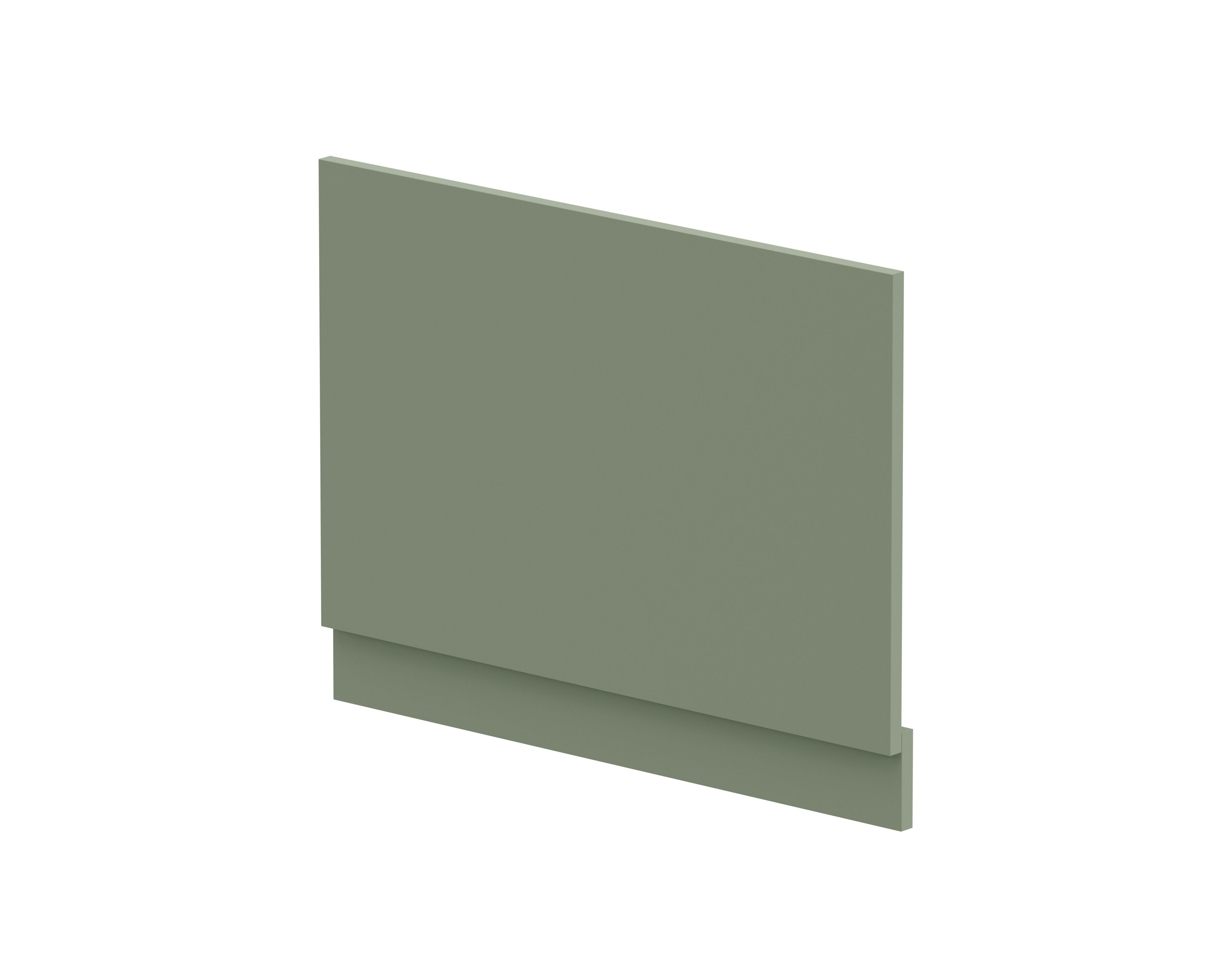 750mm Satin Green MDF Matt End Bath Panel With Plinth