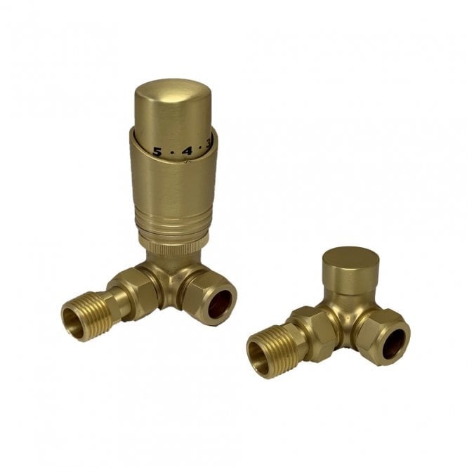 Design Twin Pack TRV Brushed Brass Corner - BR-TRV101C