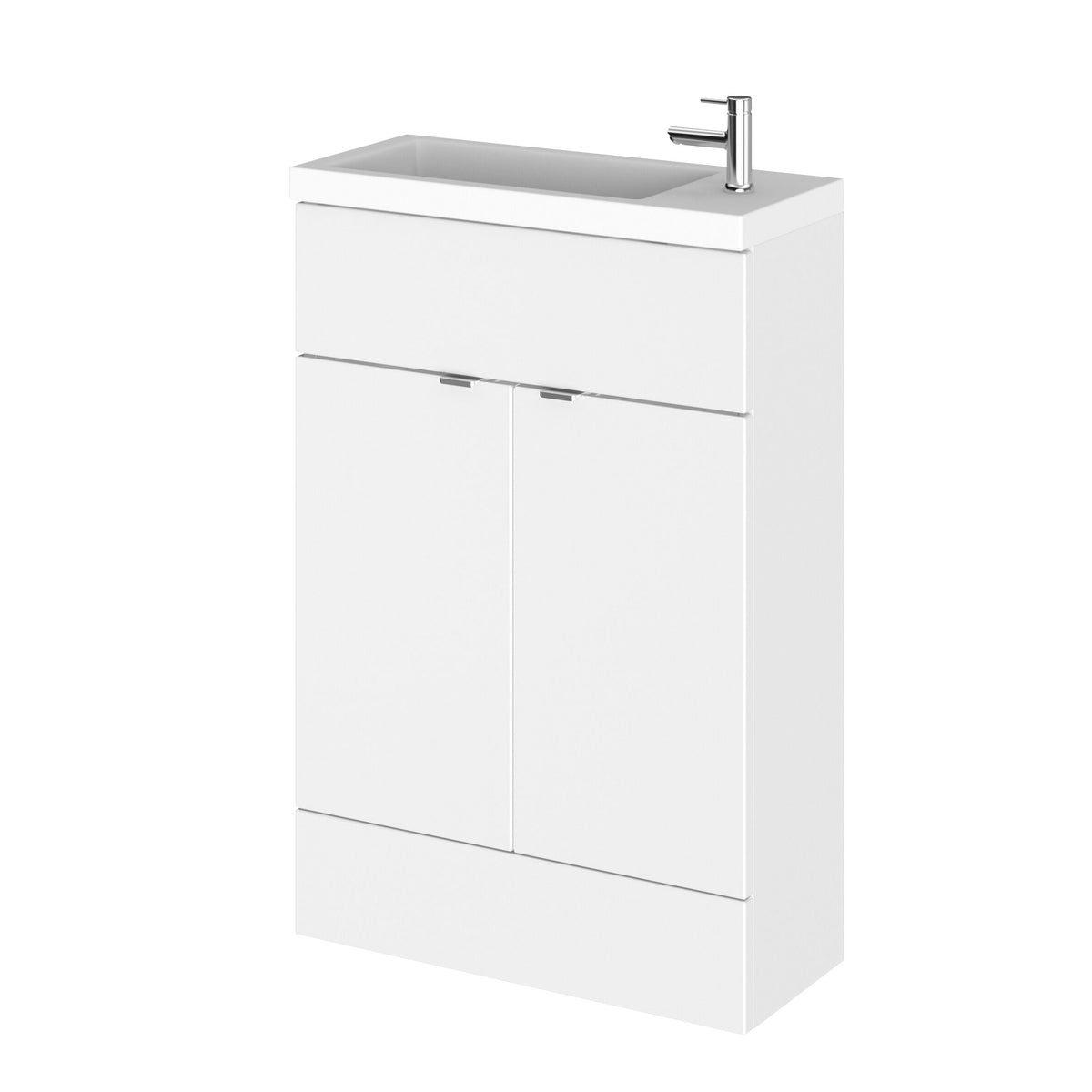 Hudson Reed Fusion 600mm 2 Door Floor Standing Compact Vanity Unit With Basin