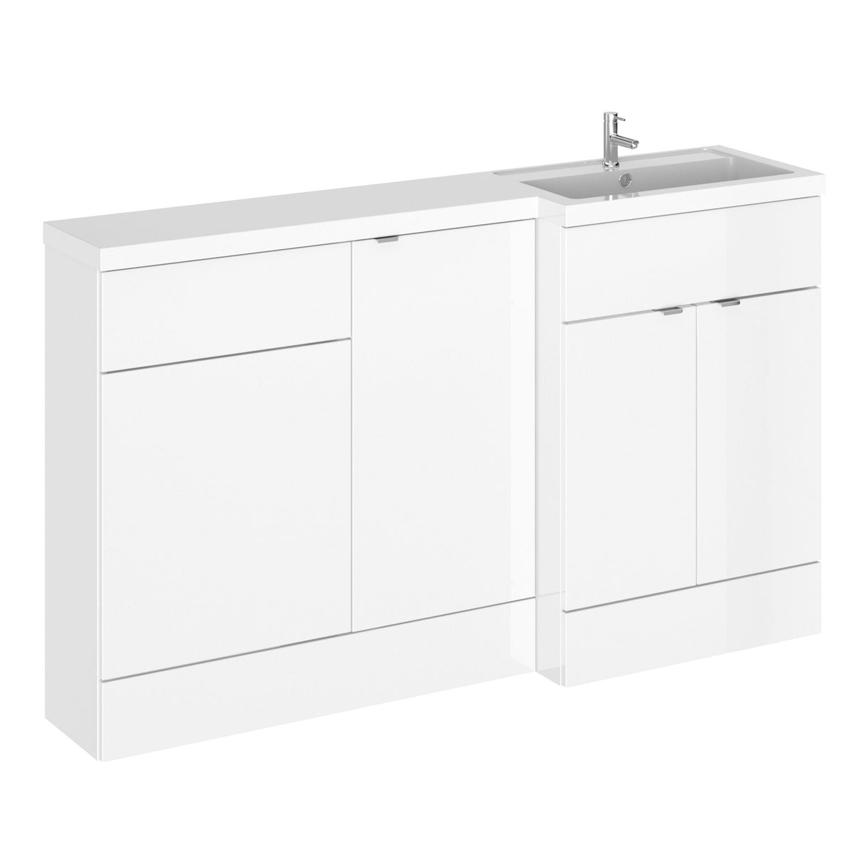 Hudson Reed Fusion 1500mm 2 Door Floor Standing Combination Unit With Polymarble Basin