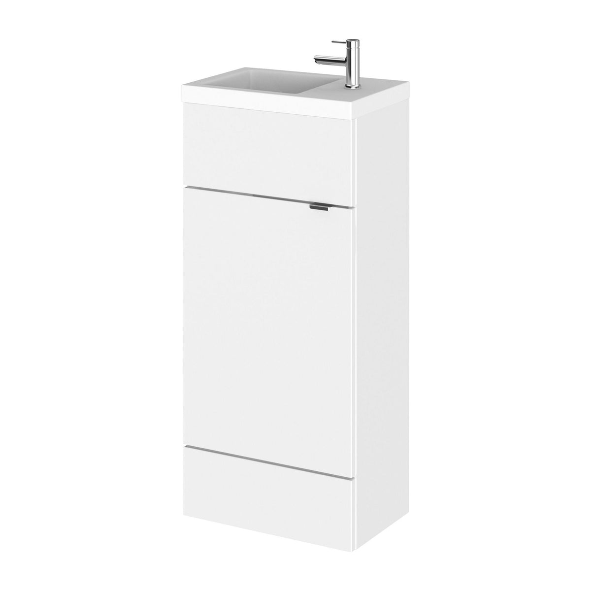 Hudson Reed Fusion 400mm 1 Door Floor Standing Compact Vanity Unit With Basin