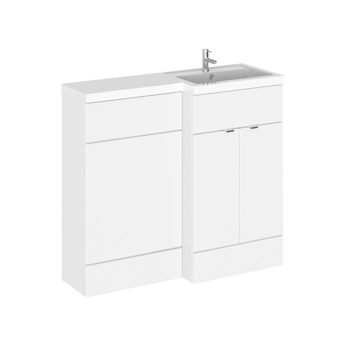 Hudson Reed Fusion 1000mm 2 Door Floor Standing Right-Hand Combination Unit With Polymarble Basin