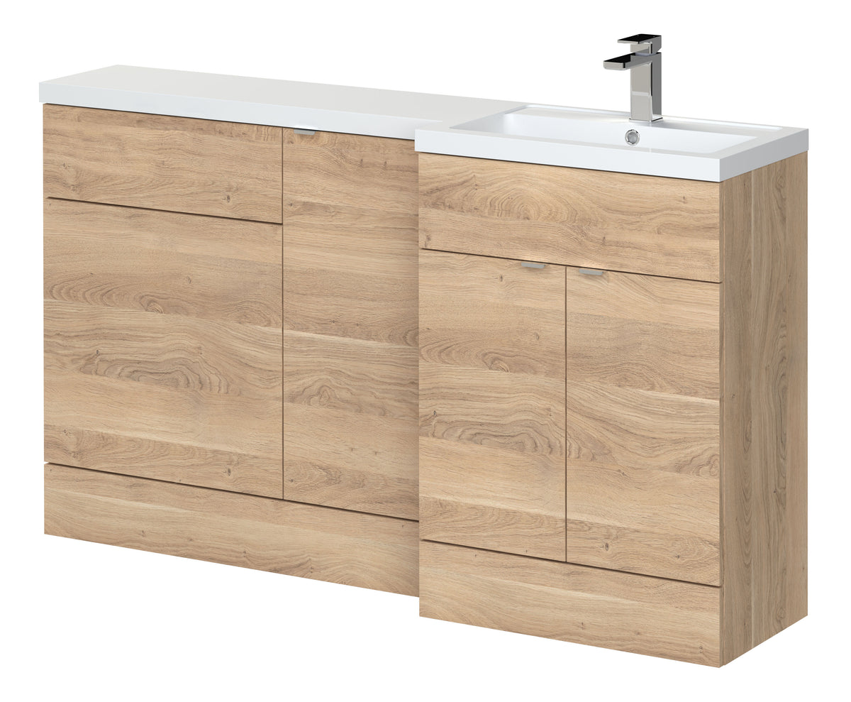 Hudson Reed Fusion 1500mm 2 Door Floor Standing Combination Unit With Polymarble Basin