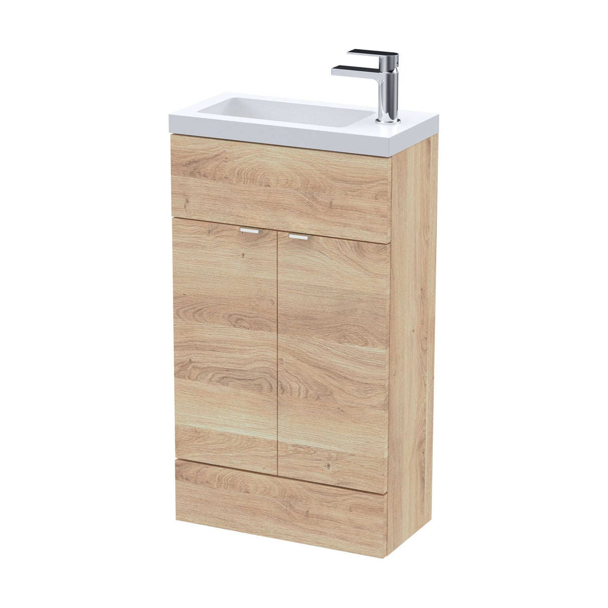 Hudson Reed Fusion 500mm 2 Door Floor Standing Compact Vanity Unit With Basin