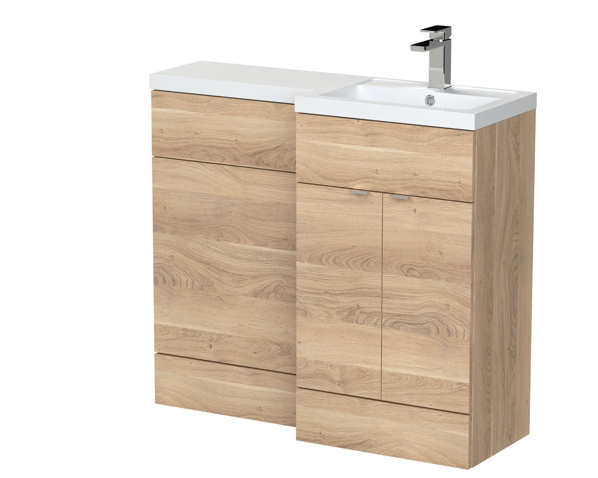 Hudson Reed Fusion 1000mm 2 Door Floor Standing Right-Hand Combination Unit With Polymarble Basin