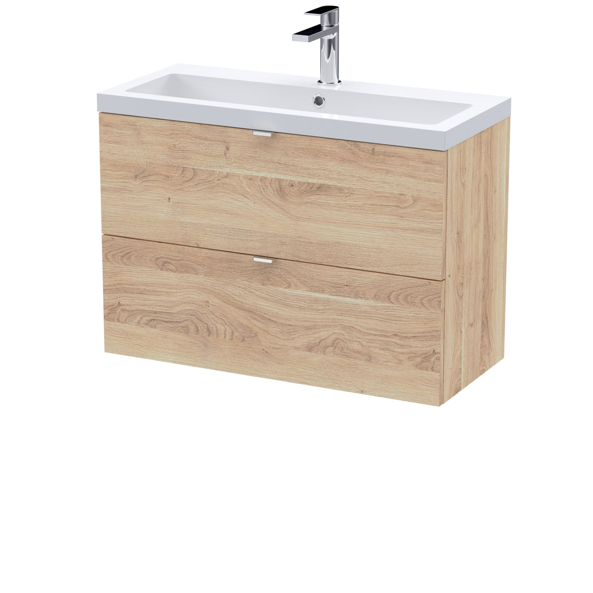 Hudson Reed Fusion 800mm 2 Drawer Wall Hung Vanity Unit With Basin