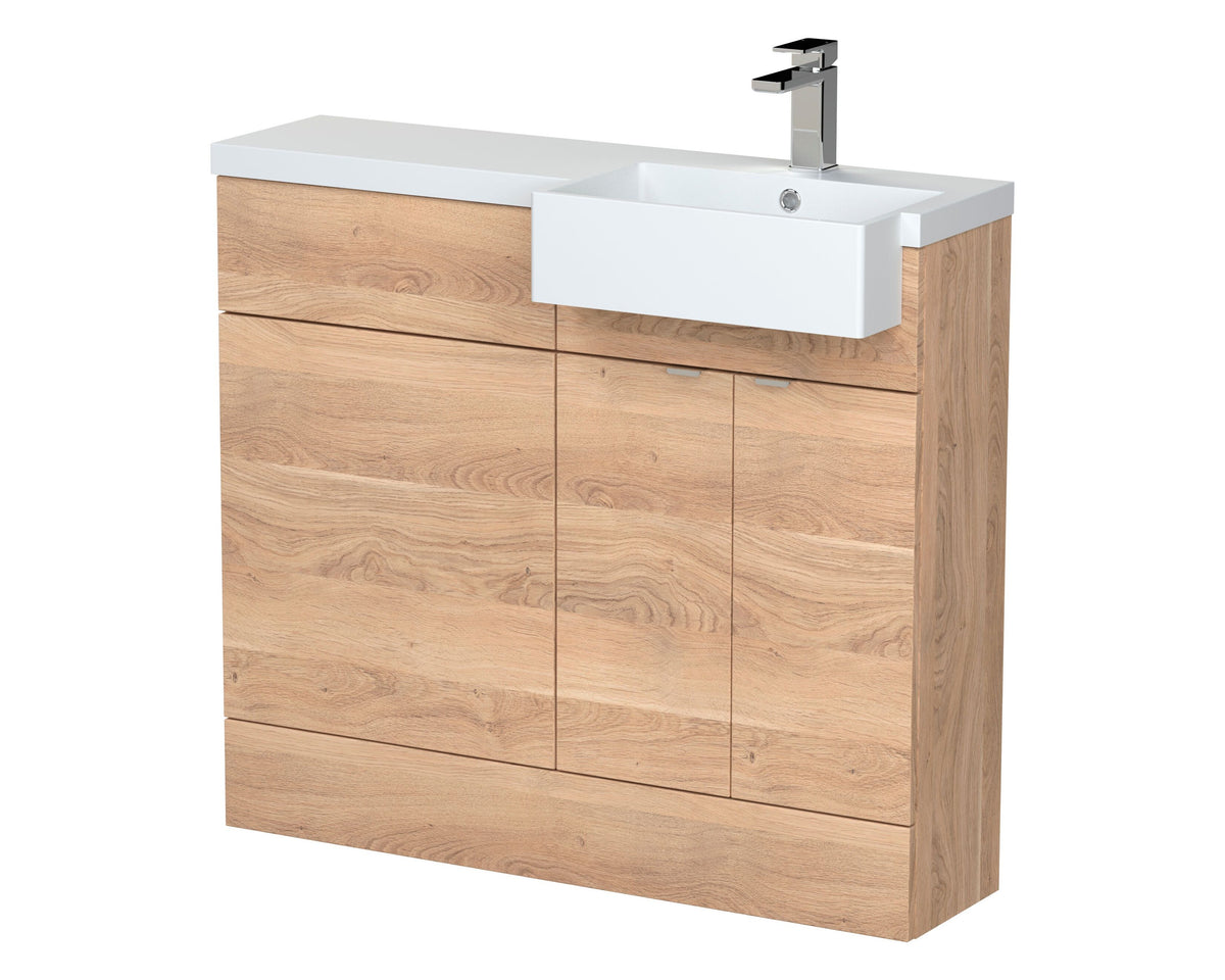Hudson Reed Fusion 1000mm 2 Door Floor Standing Right-Hand Combination Unit With Polymarble Basin