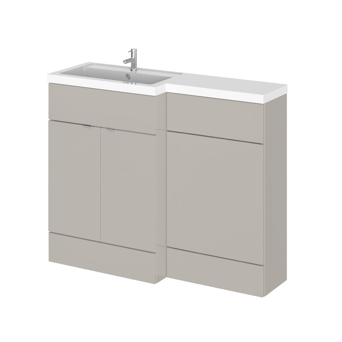 Hudson Reed Fusion 1100mm 2 Door Floor Standing Left-Hand Combination Unit With Basin
