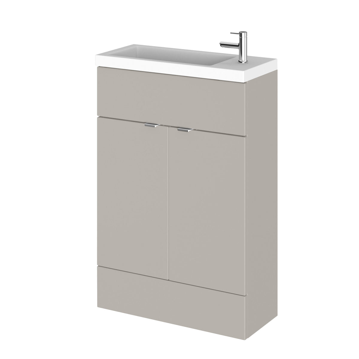Hudson Reed Fusion 600mm 2 Door Floor Standing Compact Vanity Unit With Basin