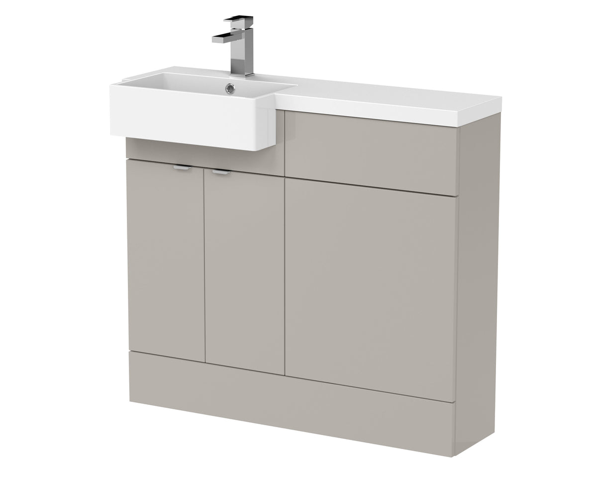 Hudson Reed Fusion 1000mm 2 Door Floor Standing Left-Hand Combination Unit With Basin