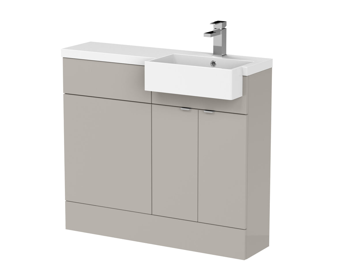Hudson Reed Fusion 1000mm 2 Door Floor Standing Right-Hand Combination Unit With Basin