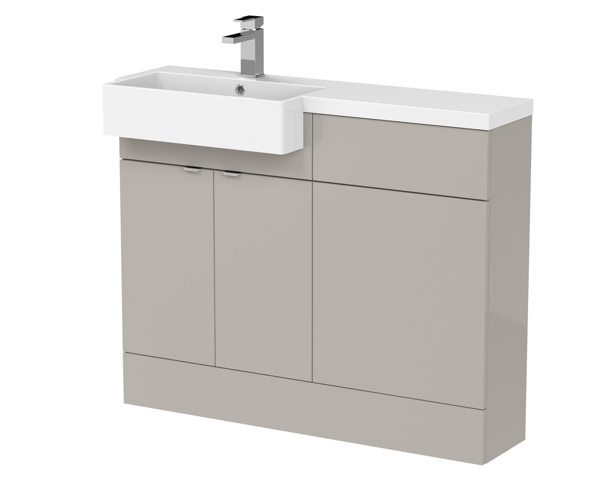 Hudson Reed Fusion 1100mm 2 Door Floor Standing Left-Hand Combination Unit With Basin