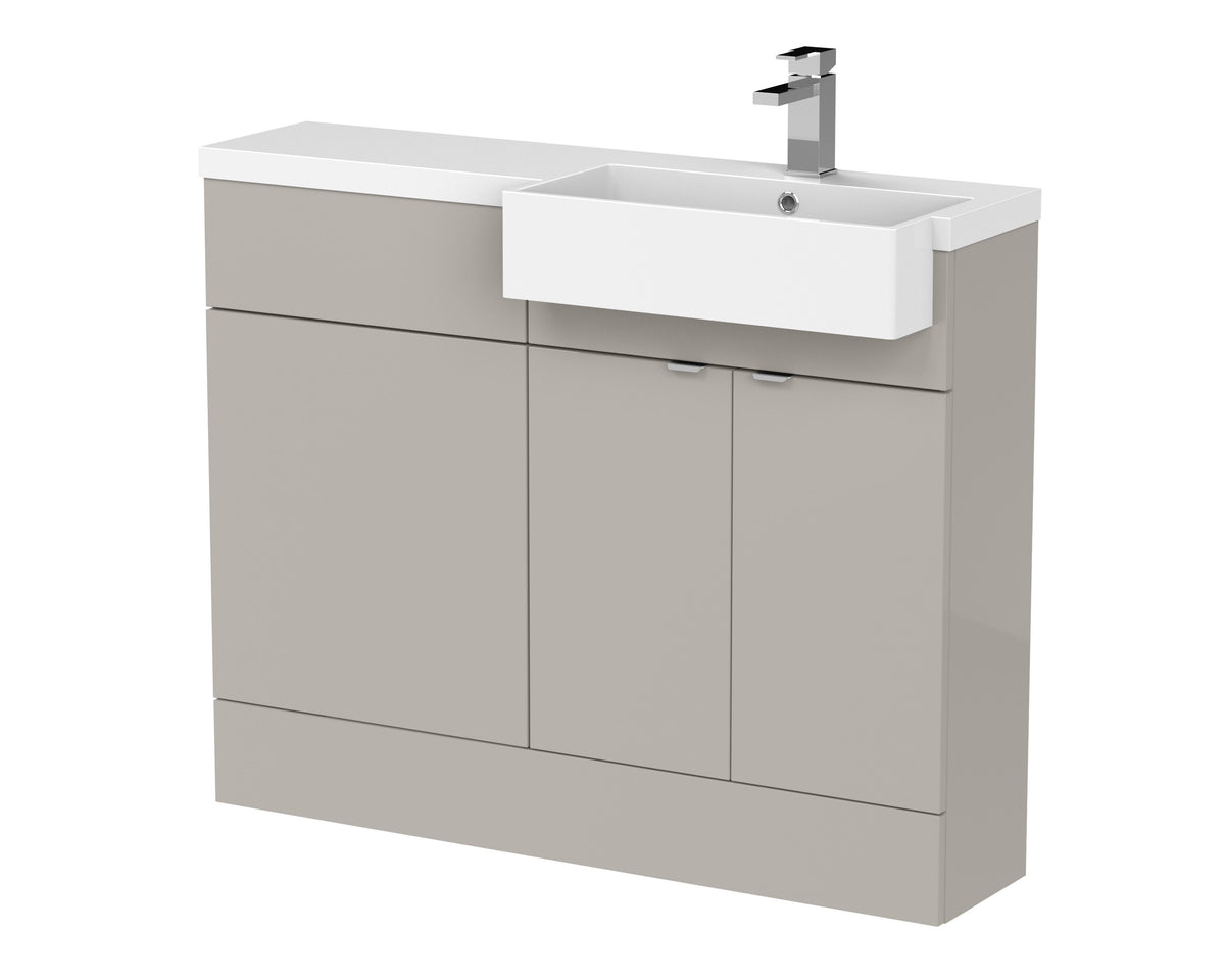 Hudson Reed Fusion 1100mm 2 Door Floor Standing Right-Hand Combination Unit With Basin