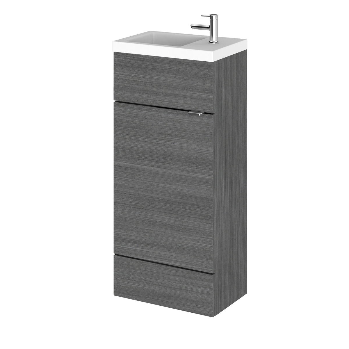 Hudson Reed Fusion 400mm 1 Door Floor Standing Compact Vanity Unit With Basin