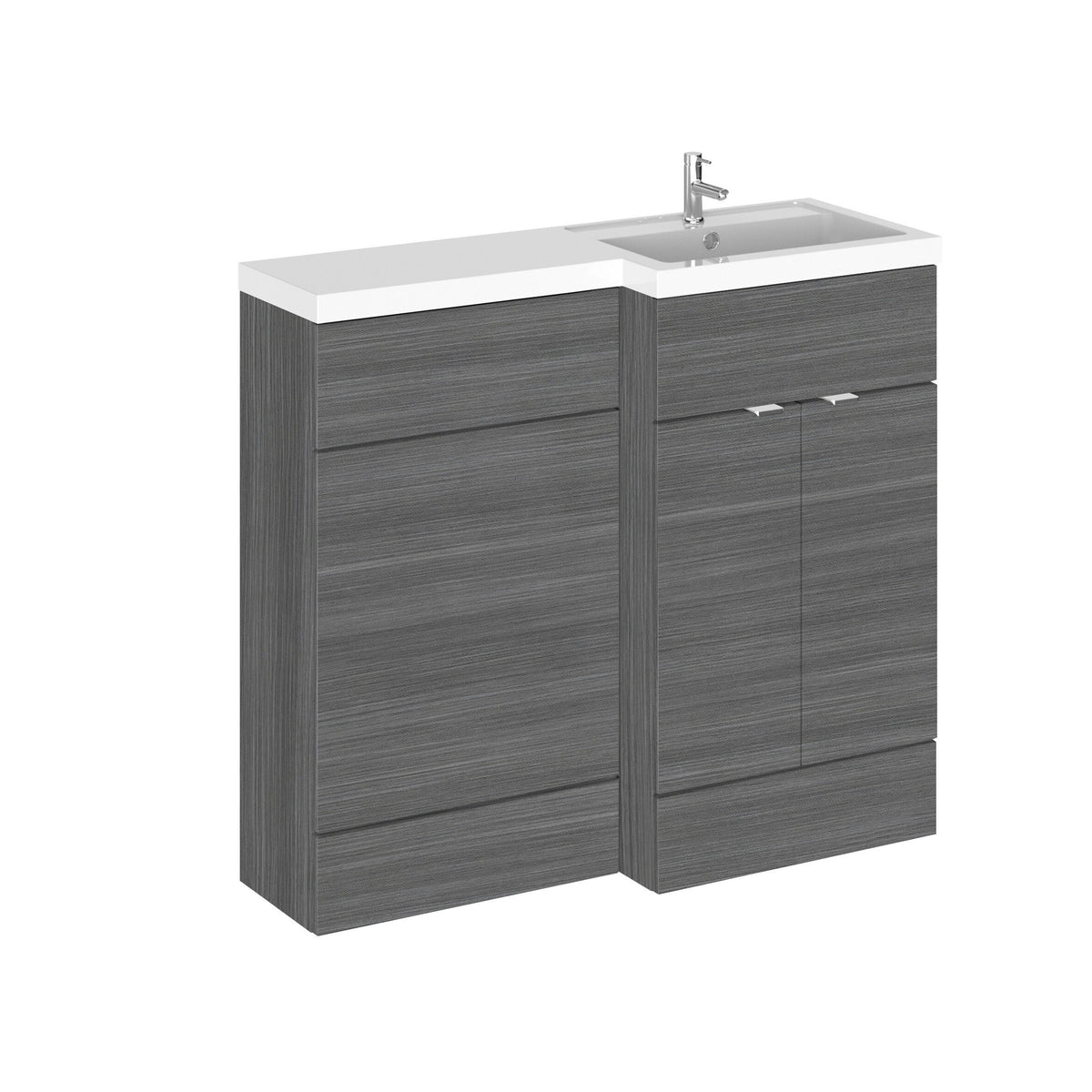 Hudson Reed Fusion 1000mm 2 Door Floor Standing Right-Hand Combination Unit With Polymarble Basin