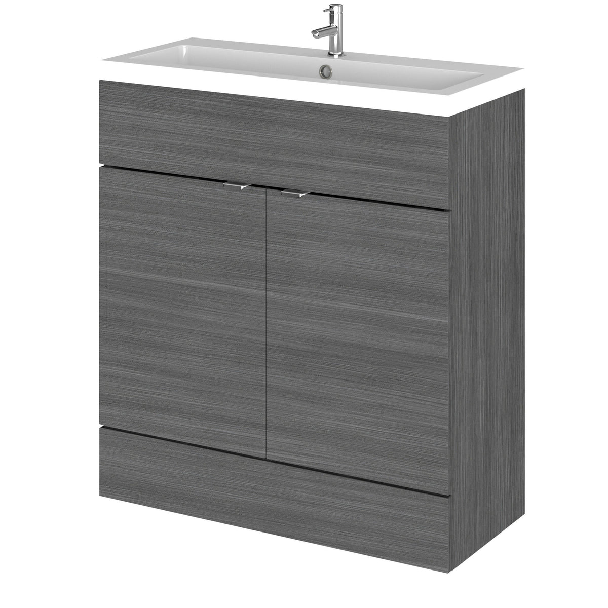 Hudson Reed Fusion 800mm 2 Door Floor Standing Vanity Unit With Basin