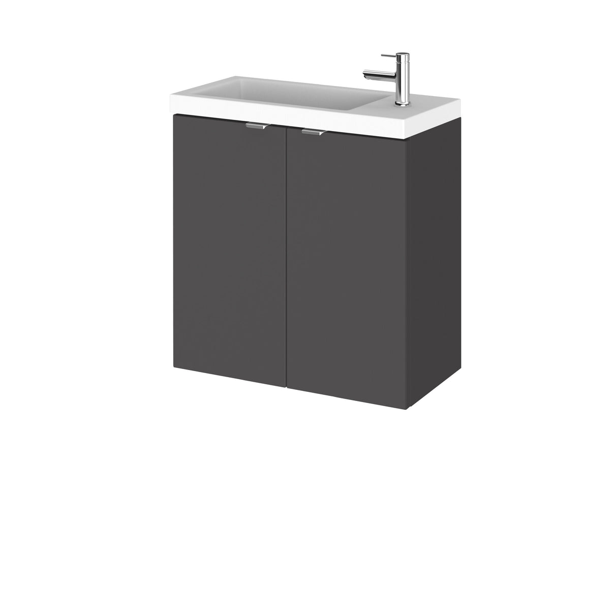 Hudson Reed Fusion 500mm 2 Door Wall Hung Vanity Unit With Basin