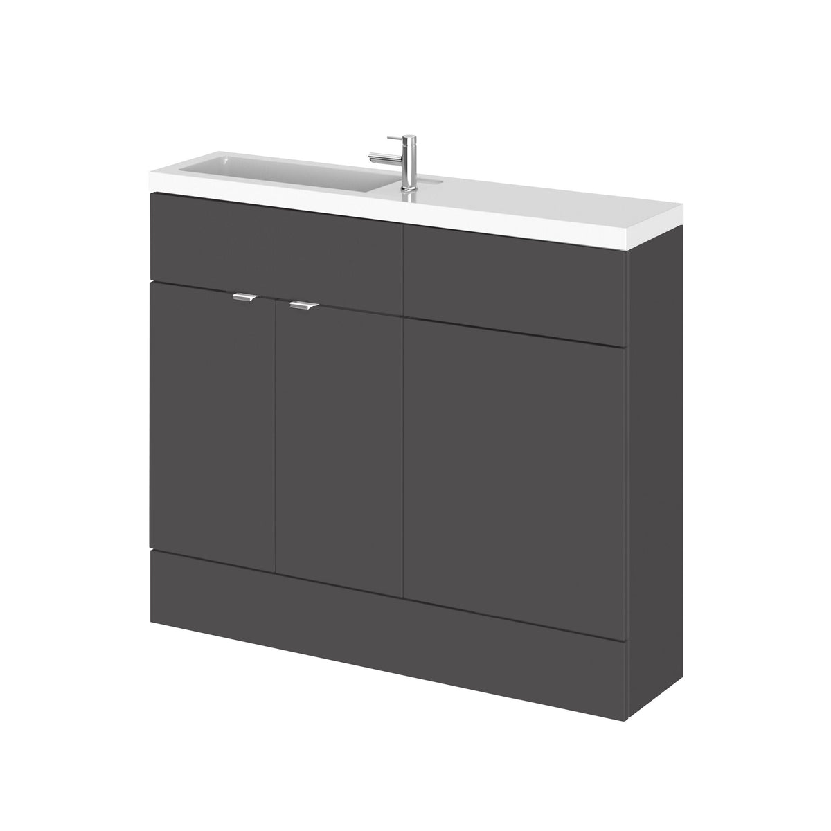 Hudson Reed Fusion 1000mm 2 Door Floor Standing Compact Vanity With WC Unit