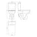 Semi Flush to Wall Square Toilet Pan