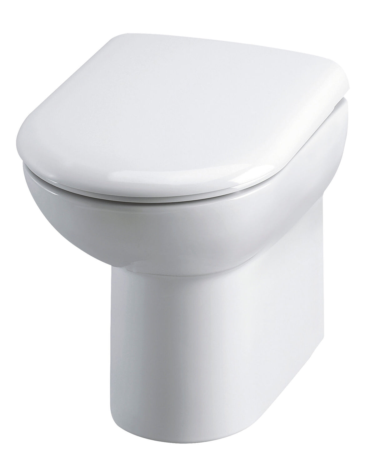 Hudson Reed Comfort Height Back to Wall Round Toilet Pan With Soft Close Seat