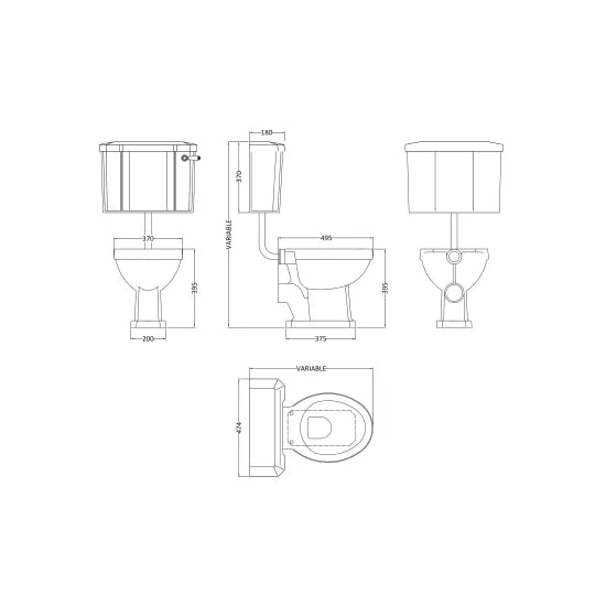 Richmond Traditional Low Level Toilet Pan