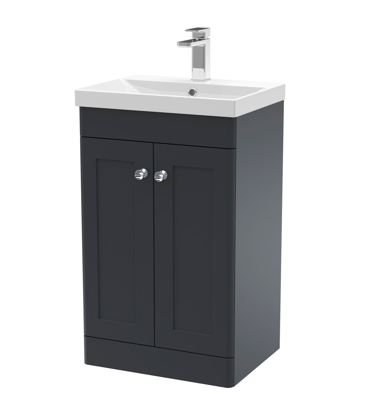 Nuie Classique 500mm 2 Door Floor Standing Vanity Unit With Thin Edge Basin