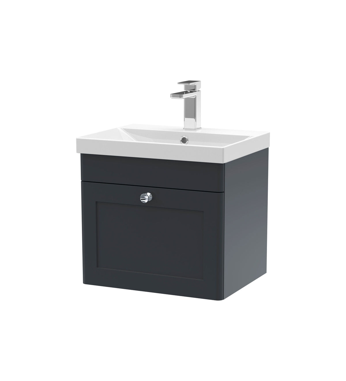 Nuie Classique 500mm 1 Drawer Wall Hung Vanity Unit With Thin Edge Basin