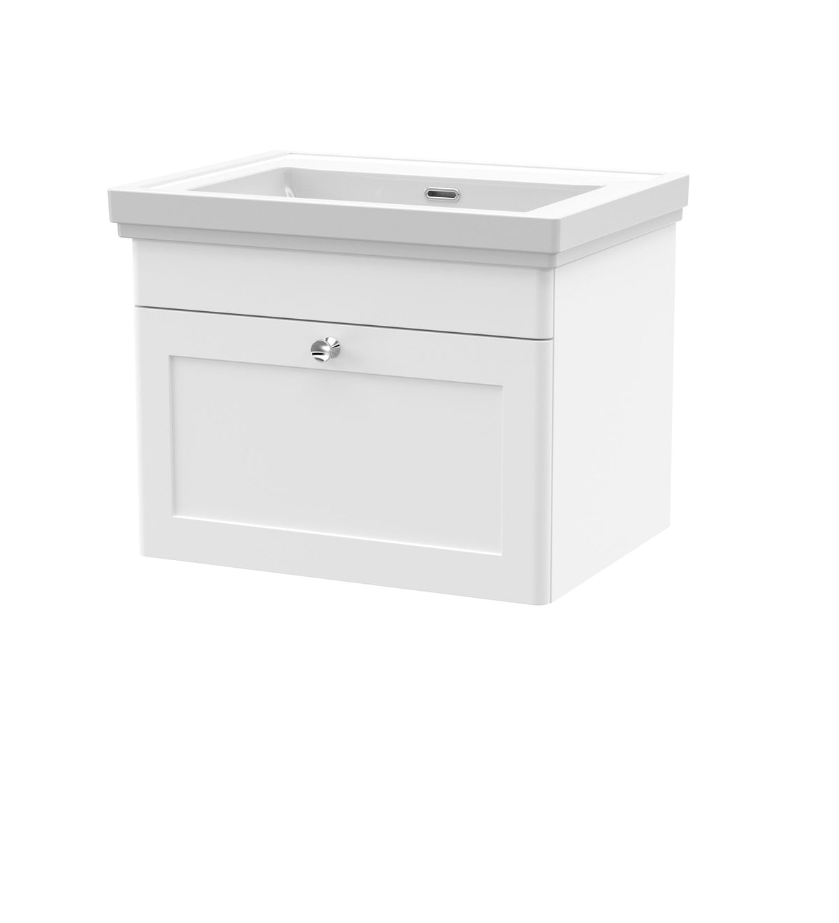 Nuie Classique 600mm 1 Drawer Wall Hung Vanity Unit With Basin