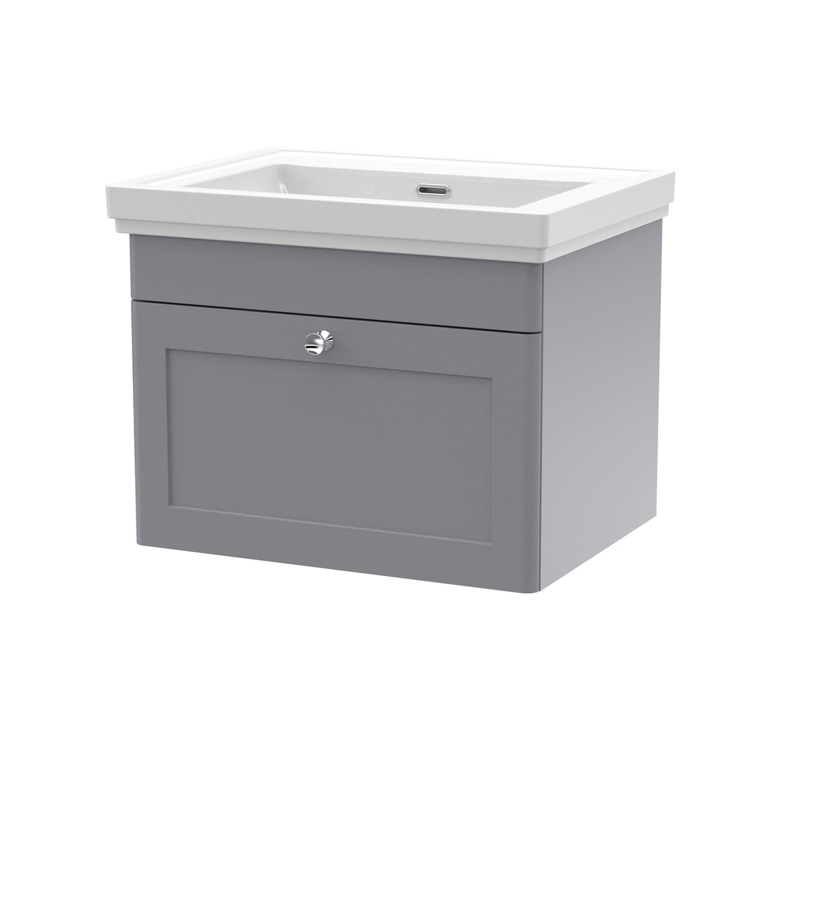 Nuie Classique 600mm 1 Drawer Wall Hung Vanity Unit With Basin