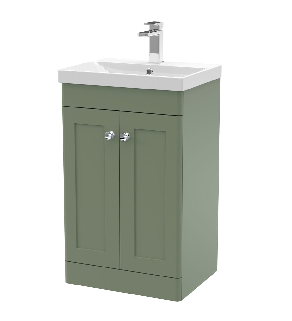 Nuie Classique 500mm 2 Door Floor Standing Vanity Unit With Thin Edge Basin