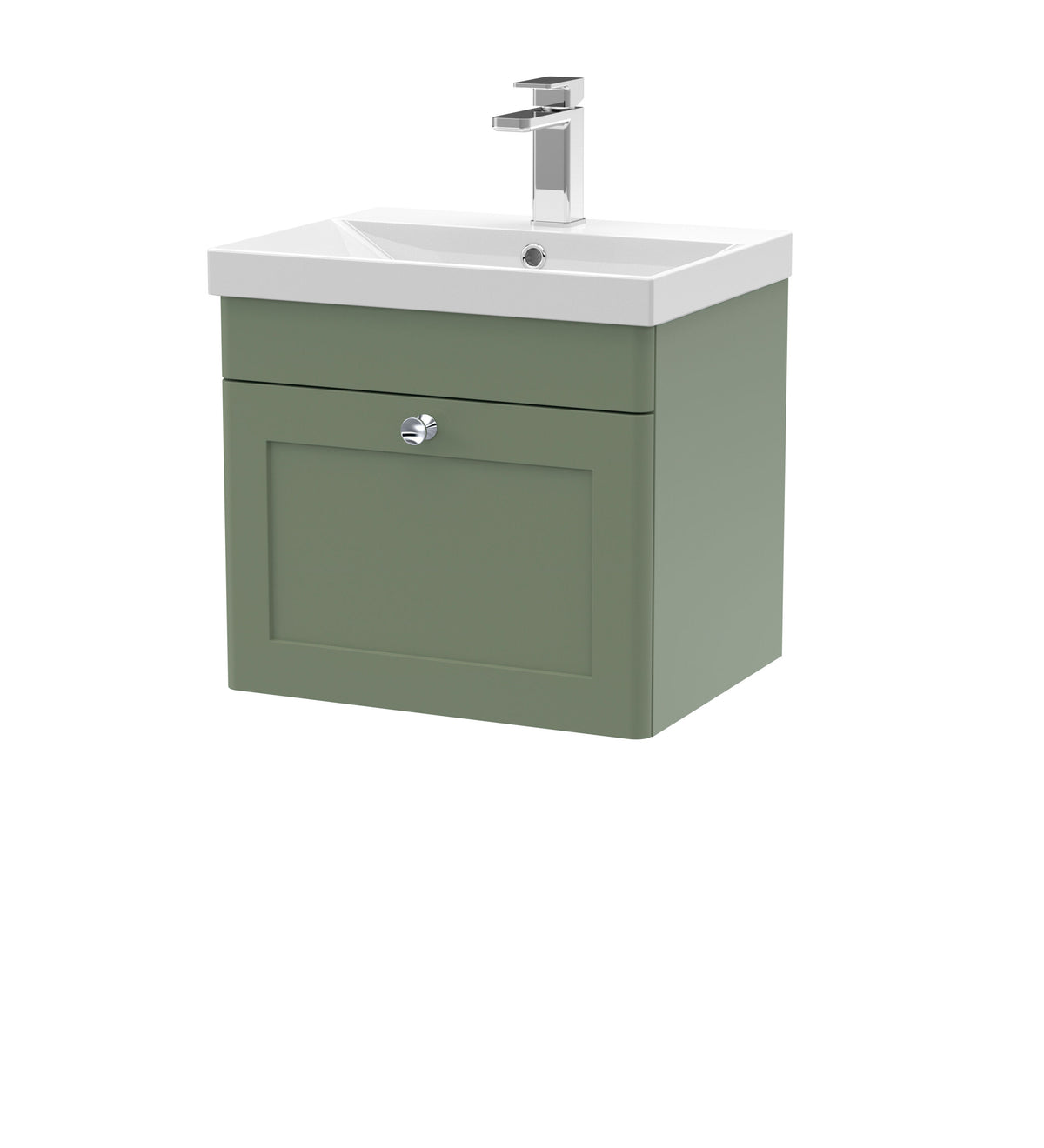 Nuie Classique 500mm 1 Drawer Wall Hung Vanity Unit With Thin Edge Basin