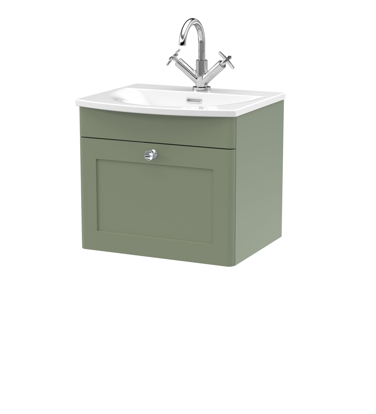Nuie Classique 500mm 1 Drawer Wall Hung Vanity Unit With Basin