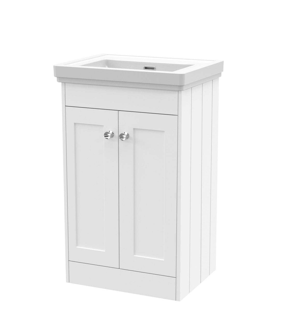 Old London Ashwick 500mm Floorstanding 2-Door Unit With Basin No Tap Hole