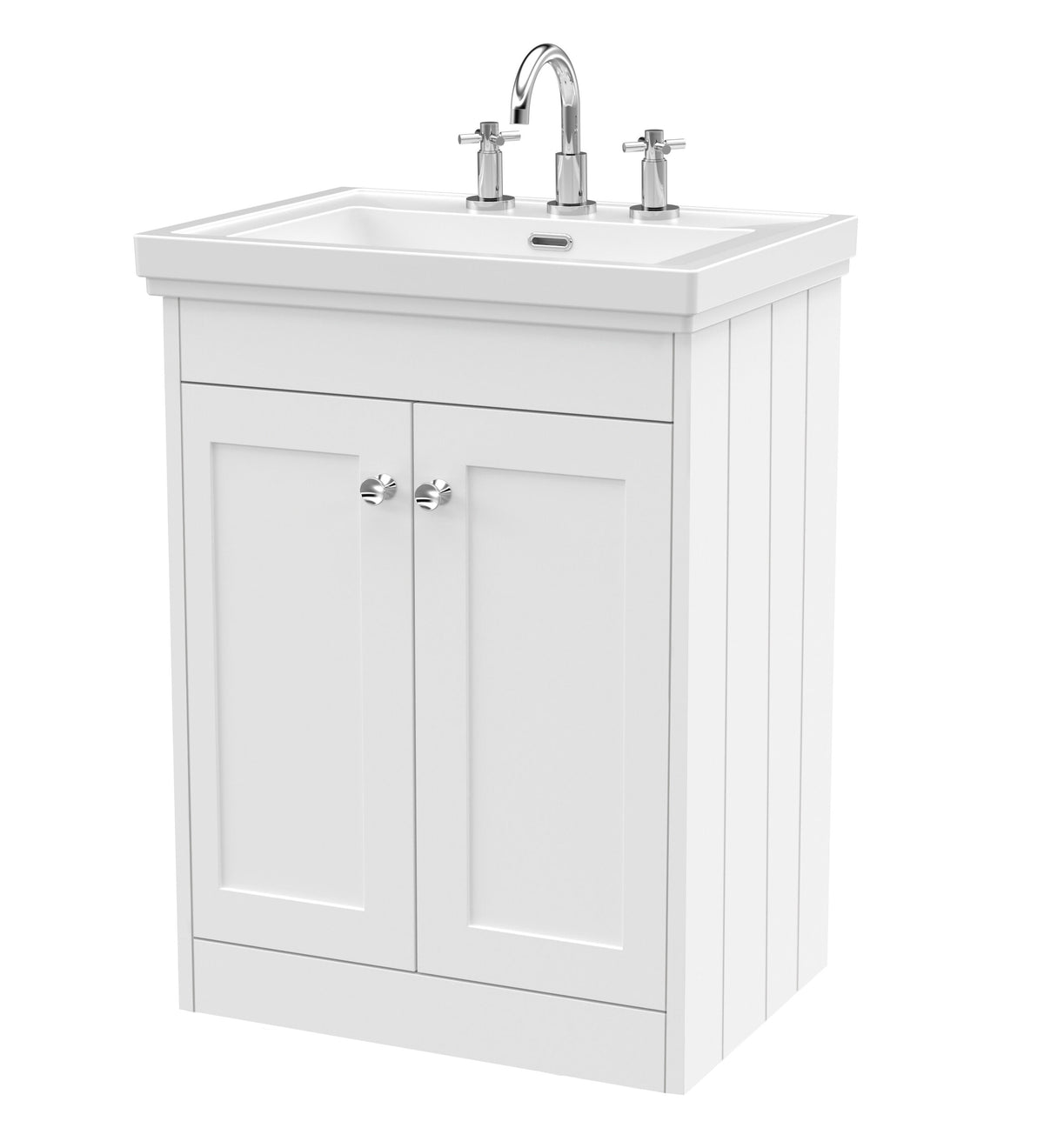 Old London Ashwick 600mm Floorstanding 2-Door Unit With Basin 3 Tap Hole