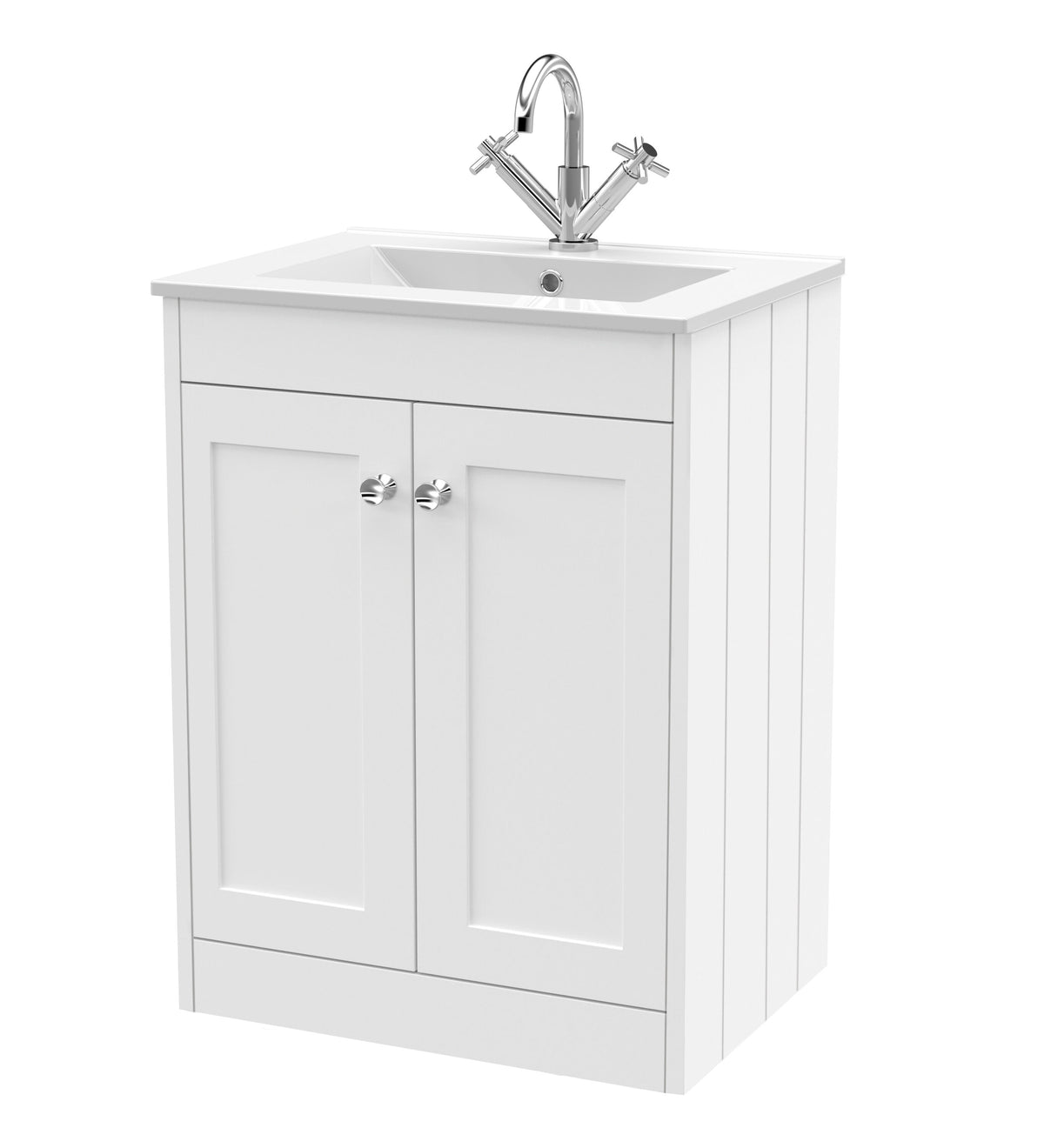 Old London Ashwick 600mm Floorstanding 2-Door Unit With Basin 1 Tap Hole